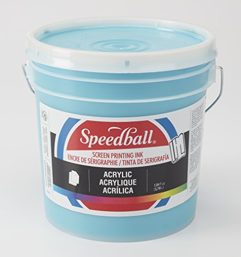 Speedball 004673 Acrylic Screen Printing Ink, 128 FL OZ, Peacock Blue - color: Peacock Blue