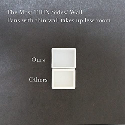FCLUB 12PCS Refillable Empty Watercolor Half Pans, 2ml - color: White, size: 12 Pieces 2 ml Half Pans