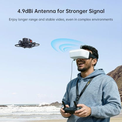 CADDXFPV Walksnail Goggles L, 1080p 4.5-Inch FPV Goggles, Head Tracking