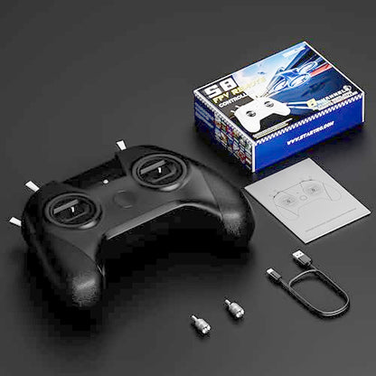 FLYDrone S8 FPV Flight Simulator Controller -Anti-Slip PU Handle, 8CH Metal Joystick, Ergonomic Design for DRL/Uncrashed/Liftoff/DCL Beginner Pilots (Mode 2, Black)