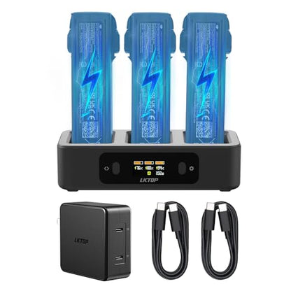 LKTOP 100W Avata 2 Charging Hub Kit, Parallel Charge 3 Batteries in 70 Min