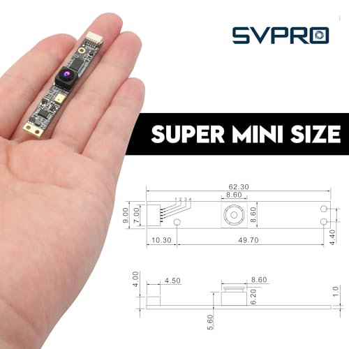 SVPRO 8MP USB Camera Module with Microphone, 102 Degree Wide Angle Laser Engraver Camera for Lightburn, Fixed Focus 4K UVC Webcam Board for Computer,Raspberry Pi