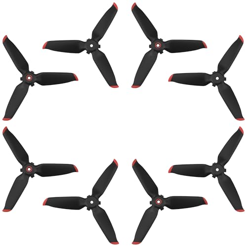 Propellers for DJI FPV Blades - 8Pcs Props Quick Replacement Spare Part Low Noise Props Wings for DJI FPV Drone Accessories Red Tips