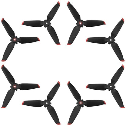 Propellers for DJI FPV Blades - 8Pcs Props Quick Replacement Spare Part Low Noise Props Wings for DJI FPV Drone Accessories Red Tips