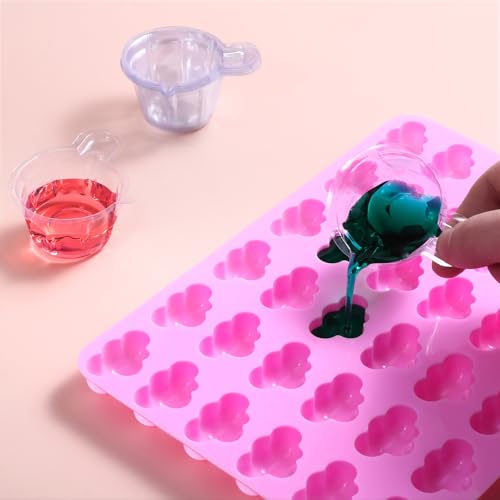 200Pcs 40ml Disposable Plastic Resin Mixing Cups Multipurpose Dispensing Cup for Mixing Paint, Stain, Epoxy, Resin (Clear)