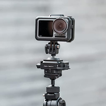 PGYTECH Action Camera Arca-Type Quick Release Plate, Aluminum Alloy Action Camera Mount for Gopro/Insta360/DJI Osmo Action/Pocket Most Action Cameras, Quick Connecting to Backpacks, Belts and tripods