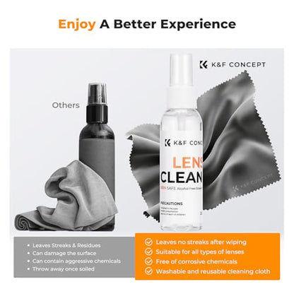K&F CONCEPT Eyeglass Lens Cleaner Spray Kit for Laptop,Screen and Camera