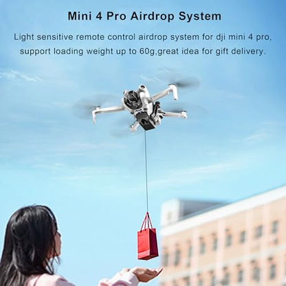 Mini 4 Pro Airdrop System, Quick Release Payload Delivery Transport Device Wedding Drone Fishing Bait Search & Rescue for DJI Mini 4 Pro Drone Accessories
