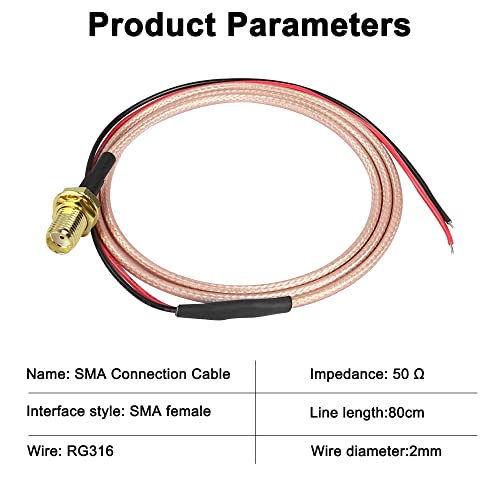 XMSJSIY SMA Female Pigtail Bare Wire Open End Solder Coaxial Coax Cable - style: SMA Female