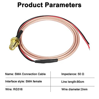 XMSJSIY SMA Female Pigtail Bare Wire Open End Solder Coaxial Coax Cable - style: SMA Female