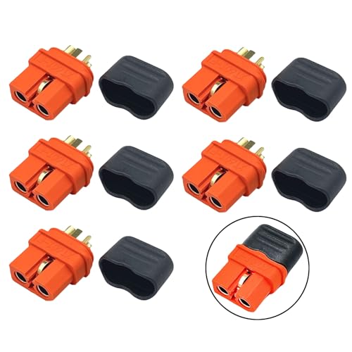 5Pcs XT60i XT60I-F Plug Female Connector with Sheath Housing for RC Lipo Battery FPV Drone Solar Batteries (5pcs XT60i) - style: 5pcs XT60i