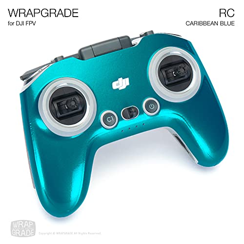 WRAPGRADE Skin Compatible with DJI FPV/DJI FPV Remote Controller 3 (Caribbean Blue) - color: CARIBBEAN BLUE