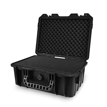 15" Large Heavy-Duty Waterproof Hard Case with Customizable Foam - color: Black-DIY