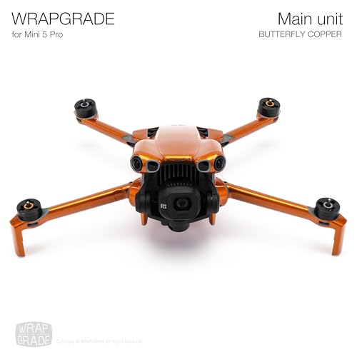 WRAPGRADE Skin Stickers Compatible with DJI Mini 5 Pro (Butterfly Copper) - color: Butterfly Copper