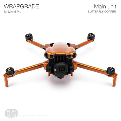 WRAPGRADE Skin Stickers Compatible with DJI Mini 5 Pro (Butterfly Copper) - color: Butterfly Copper