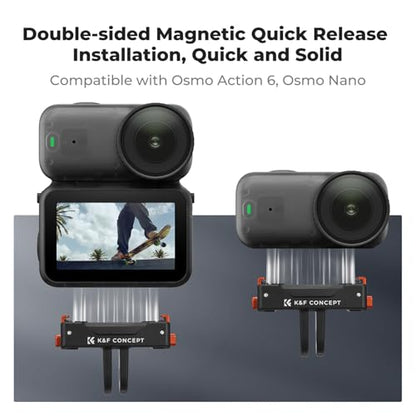 K&F CONCEPT 2 Pack Magnetic Adapter Mount for DJI Osmo Nano/Osmo Action 6 - size: 2Pack
