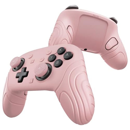 PlayVital for Nintendo Switch 2 Pro Controller Silicone Cover – Samurai Edition Protective Skin Case for Switch 2 Pro Controller with Back Button Caps & Thumb Grips & Stickers - Cherry Blossoms Pink - color: Cherry Blossoms Pink