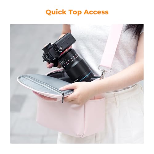 K&F CONCEPT Camera Sling Bag Small Crossbody Case - color: 02-Pink
