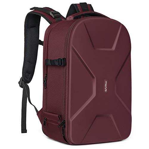 MOSISO Camera Backpack, DSLR/SLR/Mirrorless Photography Camera Bag - color: Wine Red