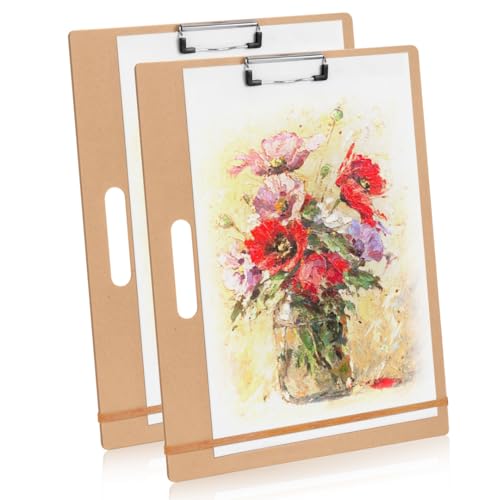 13"x17" Drawing Boards with Clip, Bands and Handle, Pack of 2 - size: 13"x17", 2 Pack