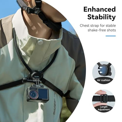 TELESIN Neck Mount Se 2.0 Combo Set, Magnetic Phone Holder for iPhone Android, Chest Strap Hand Free POV Video Phone Stand for iPhone 17 16 15 14 13 12 Samsung Android Action Cameras - style: Neck Mount Se 2.0+Magnetic Phone Holder