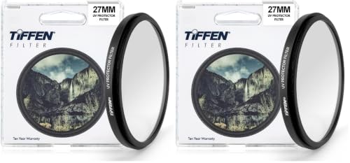 Tiffen 27UVP 27mm UV Protection Filter (Clear) (Pack of 2) - size: 27MM (Pack of 2)