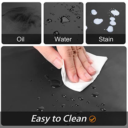 Waterproof Rubber Apron Adjustable Dishwasher Apron - Heavy Duty Work Apron - color: Black With 2 Pockets, size: 2 Pack