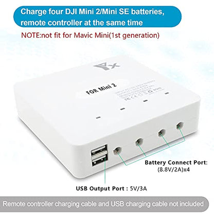 Hanatora 6 in 1 Battery Charger for DJI Mini 4K,Mini 2/SE/2 SE Drone,Rapid Multi Parallel Charging Hub Accessories
