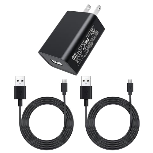 5V 2A Power Adapter, 10W USB Charger, with Type-C and Micro USB Cables, Compatible with Kindle eReaders, Samsung Galaxy Android Phones, Samsung Solar TV Remote, Fire HD Tablet, Speakers and More.