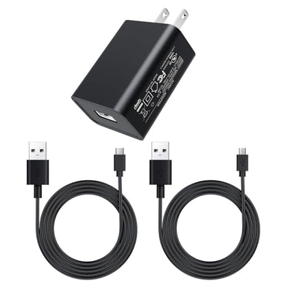 5V 2A Power Adapter, 10W USB Charger, with Type-C and Micro USB Cables, Compatible with Kindle eReaders, Samsung Galaxy Android Phones, Samsung Solar TV Remote, Fire HD Tablet, Speakers and More.