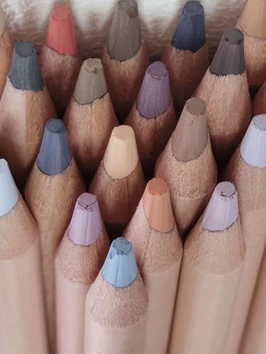 Soft Pastel Pencils 24 Colors Grey Tone Art Drawing Pencil Set - color: Grey