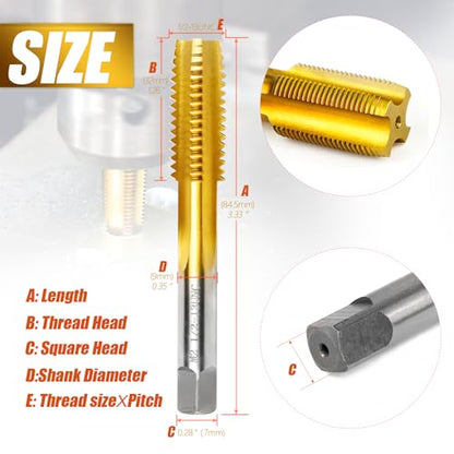 1/2"-13 UNC Thread Tap for Metal,1/2"-13 UNC M2 HSS Thread Milling Tap - size: 1/2"-13UNC