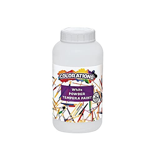 Colorations Powder Tempera Paint, White, 1 lb, Ages 4+, PreK+ - color: White