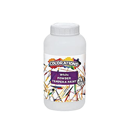Colorations Powder Tempera Paint, White, 1 lb, Ages 4+, PreK+ - color: White