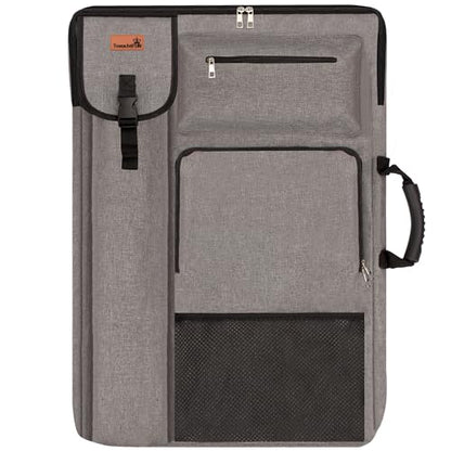 TreochtFUN Art Portfolio Case 18" x 24" - Medium Artist Backpack - color: grey