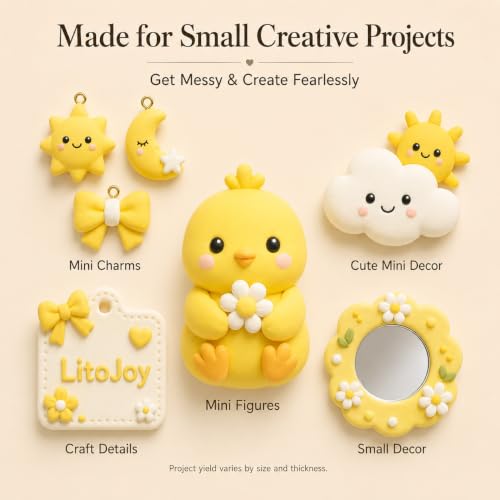 Yellow Air Dry Foam Clay 100g/3.5oz, Soft & Easy to Mold - color: Yellow