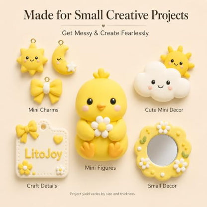 Yellow Air Dry Foam Clay 100g/3.5oz, Soft & Easy to Mold - color: Yellow