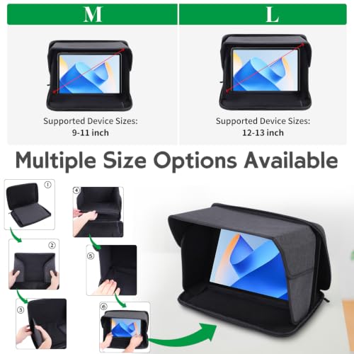 iPad Sun Shade Tablet Sleeve Case for 12-13 inch, iPad Sun Glare Shield - size: 12-13in