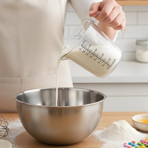 2 Cup (500ml) Measuring Cup, Laser-Etched oz/cup/mL/Tbsp, Plastic Measuring Cup with Handle for Cooking, Mixing & Kitchen Use - size: 02 - 16 fl oz (2 Cup)