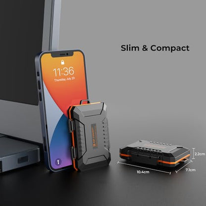 K&F CONCEPT 29 Slot Memory Card Case, Carrying Case for SD, CF, CFexpress - size: For 4 SD+4 CF+12 Micro SD(TF)+5 SIM