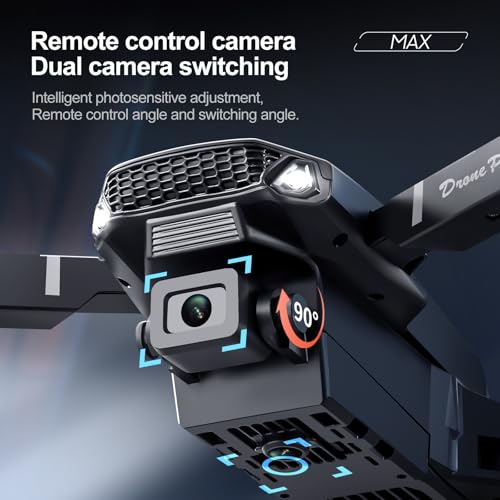 ikaufen E88 Drone No screen control, Camera for Adults RC Drone With 720P HD Dual Camera WiFi FPV Foldable Quadcopter Aircraft +2 Battery (E88 No screen control+ 2 Battery) - size: E88 Dual Camera No Screen Control + 2 Battery