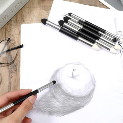Oil Pastel Blending Tools, Dual Tip Drawing Art Oil Pastels Blender - color: 6 PCS
