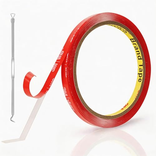 3M Clear Double Sided Tape Heavy Duty Made of VHB 4905 1/4 inch x 10 ft, Ultra Thin Strong Adhesive for Electronics, Glass, Automotive Emblem Mounting - size: 0.25" × 10 Ft