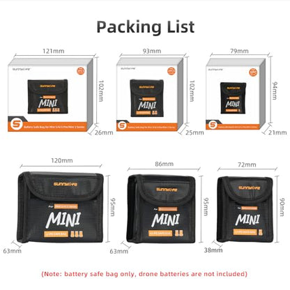 Battery Safe Bag for DJI Mini 5 Pro, Drone Accessories, Fire-proof Explosion-proof Battery Safe Pouch for Charging and Storage (Medium(for 2pcs batteries)) - size: Medium(for 2pcs batteries)