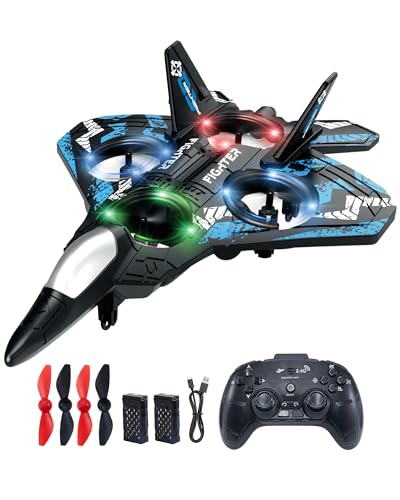 JoyRapt Drones for Kids Foam RC Plane, Remote Control Airplane - color: 2 Batteries