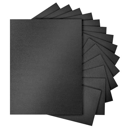 Silunkia 120 Sheets Shimmer Black Cardstock 8.5 x 11 Crafts Paper 92lb - color: Black, size: 120 Sheets