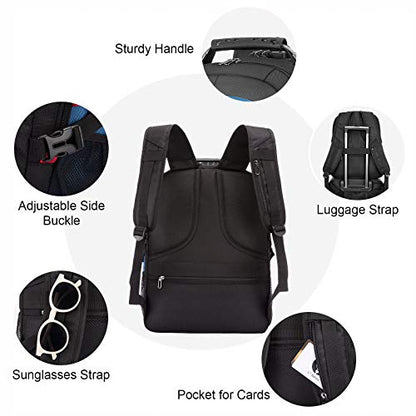 LOVEVOOK Large Laptop Backpack for Men,17.3Inch Heavy Duty Travel Backpack - color: Blue, size: 17 inch