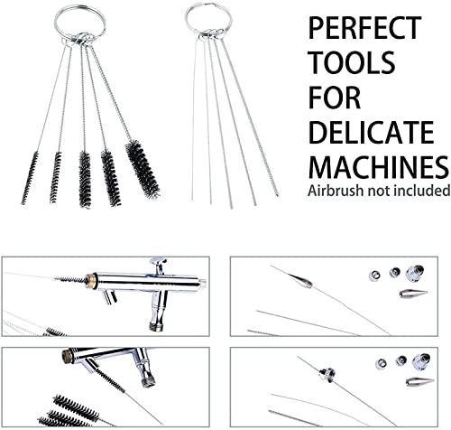 EBEST 4 SET Airbrush Cleaning Kit Repair Tools Needle Nozzle Brush Glass Cleaning Pot Holder