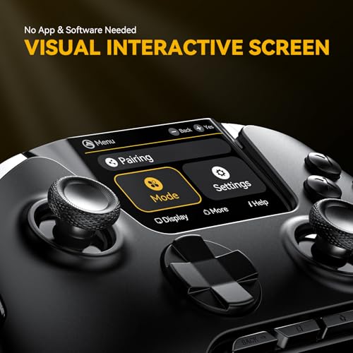 ManbaOne Interactive Screen Wireless Gaming Controller (Black) - color: Black
