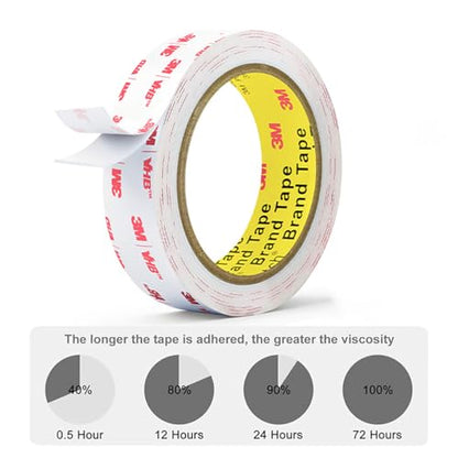3M Double Sided Mounting Tape Heavy Duty Made of 3M VHB 4950 2"×10 Ft White Waterproof Foam Tape Strong Adhesive Strip Tape for Automotive Trim Insulation Strip Office Home Décor - size: 2"×10 Ft